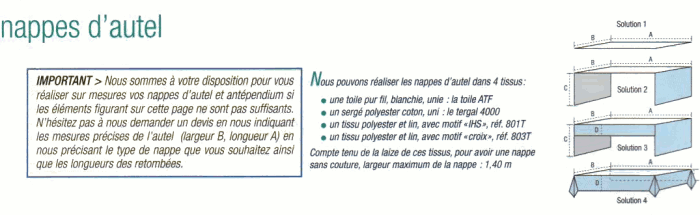 Nappes d'Autel